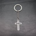Stainless Cross Keychain