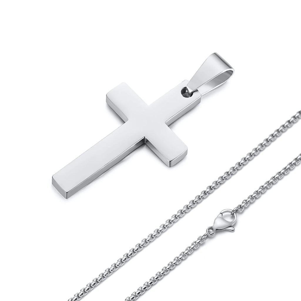 Waterproof Cross Pendant with Rope Chain