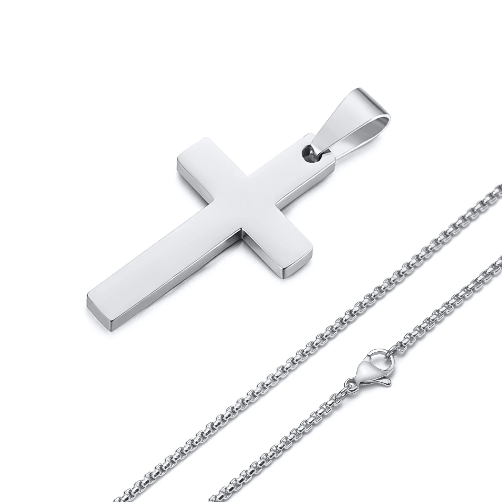 Waterproof Cross Pendant with Rope Chain